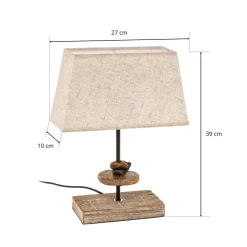 ONLI Bordlampe Seregon med stofskærm, højde 39 cm