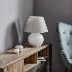 Bordlampe Sfera, højde 53 cm, hvid/grå^ONLI New