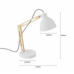 Bordlampe Skansen, justerbar, hvid^Lamkur Clearance