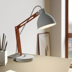 Lamkur Arbejdsrum/Kontor|Bordlamper>Bordlampe Skansen, justerbar, grå