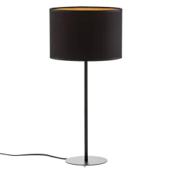 Luminex Bordlampe Soho, cylindrisk 56 cm sort/guld