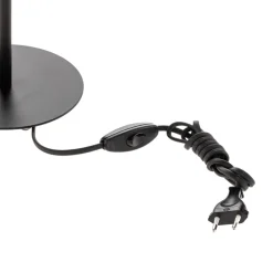 Luminex Bordlampe Soho, cylindrisk 56 cm sort/guld