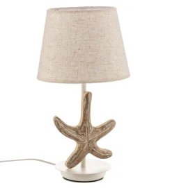 Bordlampe Stellina, stofskærm, søstjerne-dekor^ONLI New