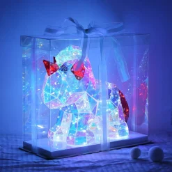 Globo Bordlampe til børneværelse Brondar enhjørning, rød, højde 26 cm