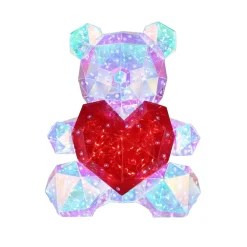 Bordlampe til børneværelse Brondar bjørn, rød, højde 32 cm^Globo Outlet