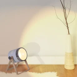 Näve Bordlampe Tim hvid-sølv