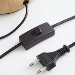 Bordlampe Vera, stofskærm og sten-dekor, 55 cm^ONLI Outlet