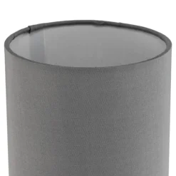 Bordlampen Claire med grå stofskærm^Brilliant Hot