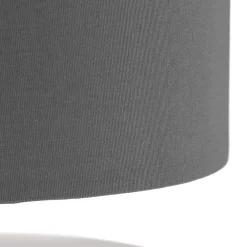 Bordlampen Claire med grå stofskærm^Brilliant Hot