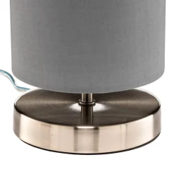 Bordlampen Claire med grå stofskærm^Brilliant Hot