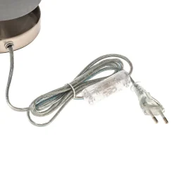 Bordlampen Claire med grå stofskærm^Brilliant Hot