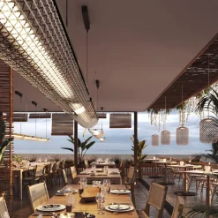 LED-hængelampe Nans Balis S/140, brun/brun, 140 cm^Bover