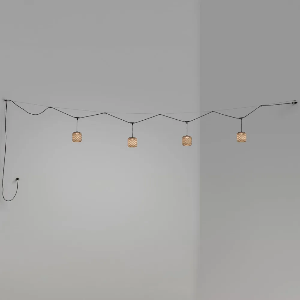 Bover Nans S/16/4L udendørs hængelampe, LED, brun