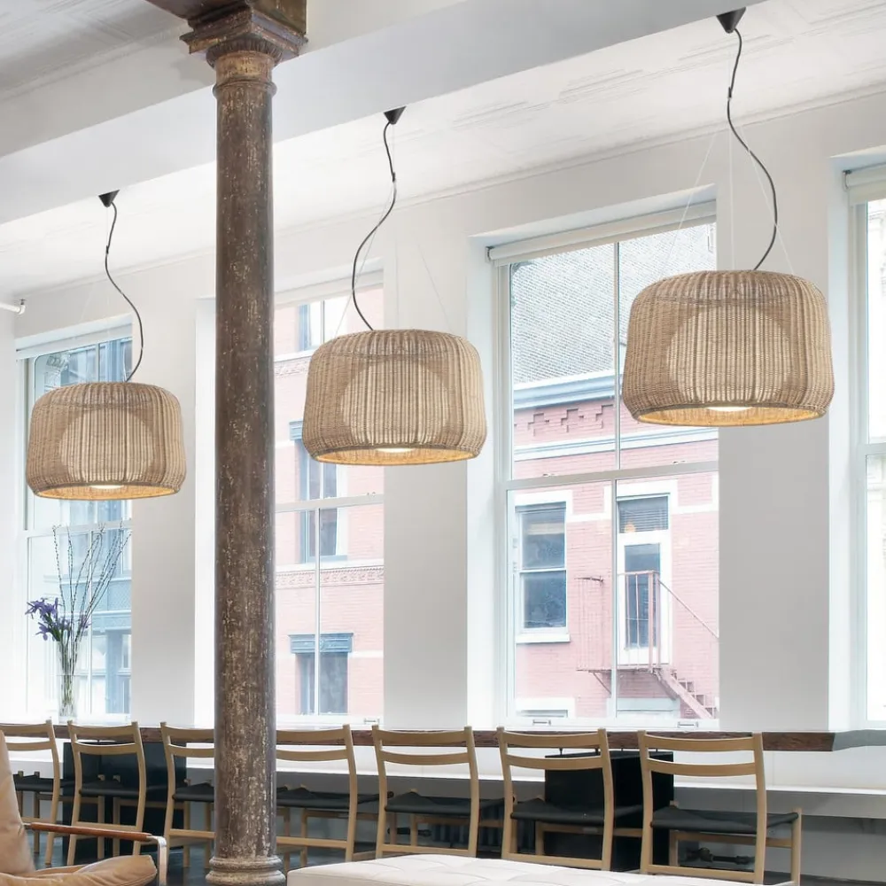 udendørs hængelampe Fora 90, naturhvid/beige^Bover Best