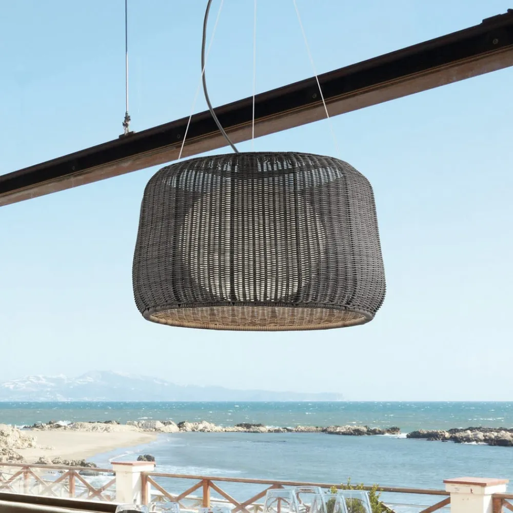 Bover udendørs hængelampe Fora 90, grafitbrun/brun