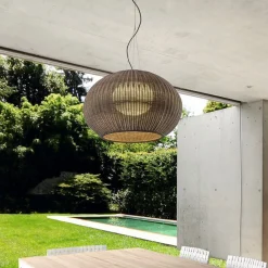 Bover Udendørs Pendellamper>udendørs hængelampe Garota, grafitbrun/brun Ø 72 cm