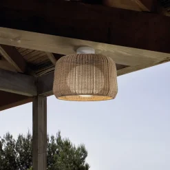 Bover Udendørs Loftlamper>udendørs loftlampe Fora, naturhvid/beige, Ø 50 cm