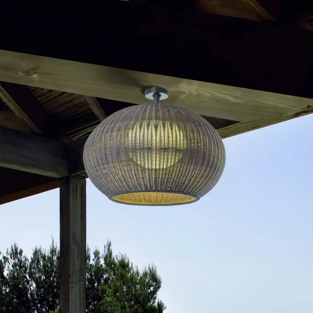 udendørs loftlampe Garota, hvid/elfenbensfarvet^Bover