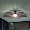 Bover udendørs loftlampe Mediterránia, brun, Ø 105 cm
