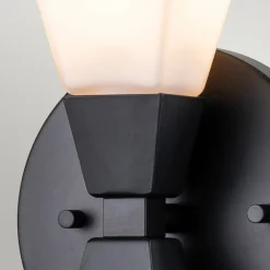 Bowtie væglampe til badeværelset, mat sort, 1 lk^Elstead Clearance