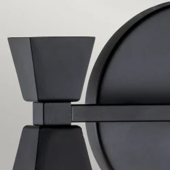 Elstead Bowtie væglampe til badeværelset, mat sort, 2 lk