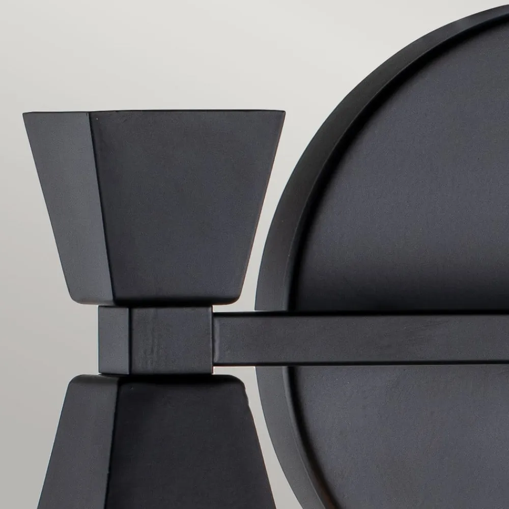 Elstead Bowtie væglampe til badeværelset, mat sort, 2 lk