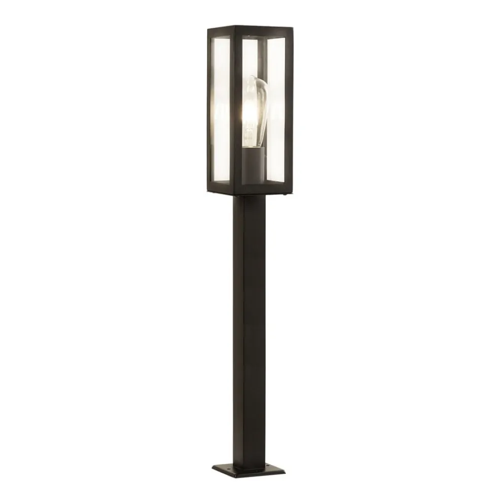 Searchlight Box gadelampe af rustfrit stål, sort