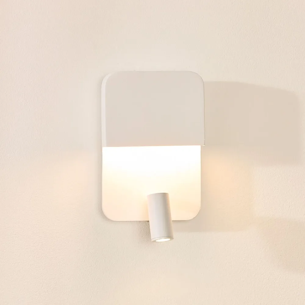 Lucide Boxer LED-væglampe med spot, hvid