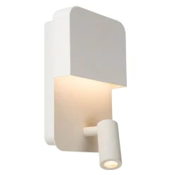 Lucide Boxer LED-væglampe med spot, hvid