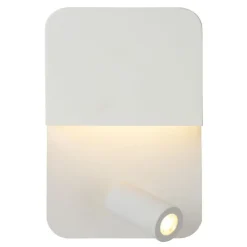 Lucide Boxer LED-væglampe med spot, hvid