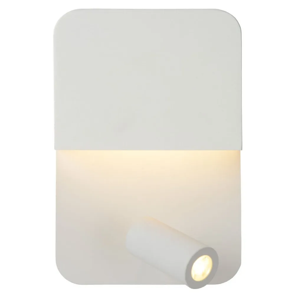 Lucide Boxer LED-væglampe med spot, hvid