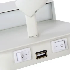 Lucide Boxer LED-væglampe med spot, hvid