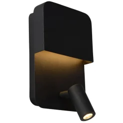 Lucide Boxer LED-væglampe med spot, sort