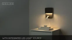 Lucide Boxer LED-væglampe med spot, sort