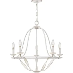 QUOIZEL Lysekroner>Bradbury 5 lysekrone, fem lys, hvid