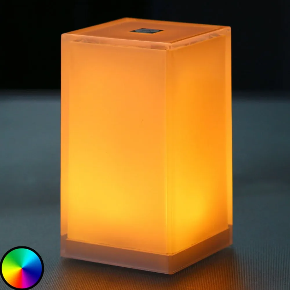 Smart&Green Bærbar bordlampe Cub, app-kontrollerbar, RGBW