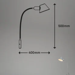 Brello væglampe, rundt vægbeslag, krom^Briloner Hot
