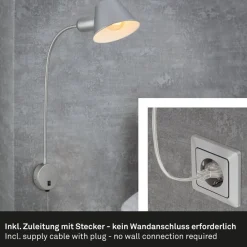 Brello væglampe, rundt vægbeslag, krom^Briloner Hot