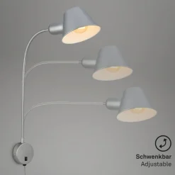 Brello væglampe, rundt vægbeslag, krom^Briloner Hot