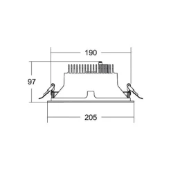BRUMBERG Arbejdsrum/Kontor|Indbygningsspots>Apollo Maxi facetteret, rund, 4.000 K, hvid