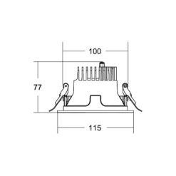 Apollo Mini, glat reflektor, rund, 4.000 K, hvid^BRUMBERG Online