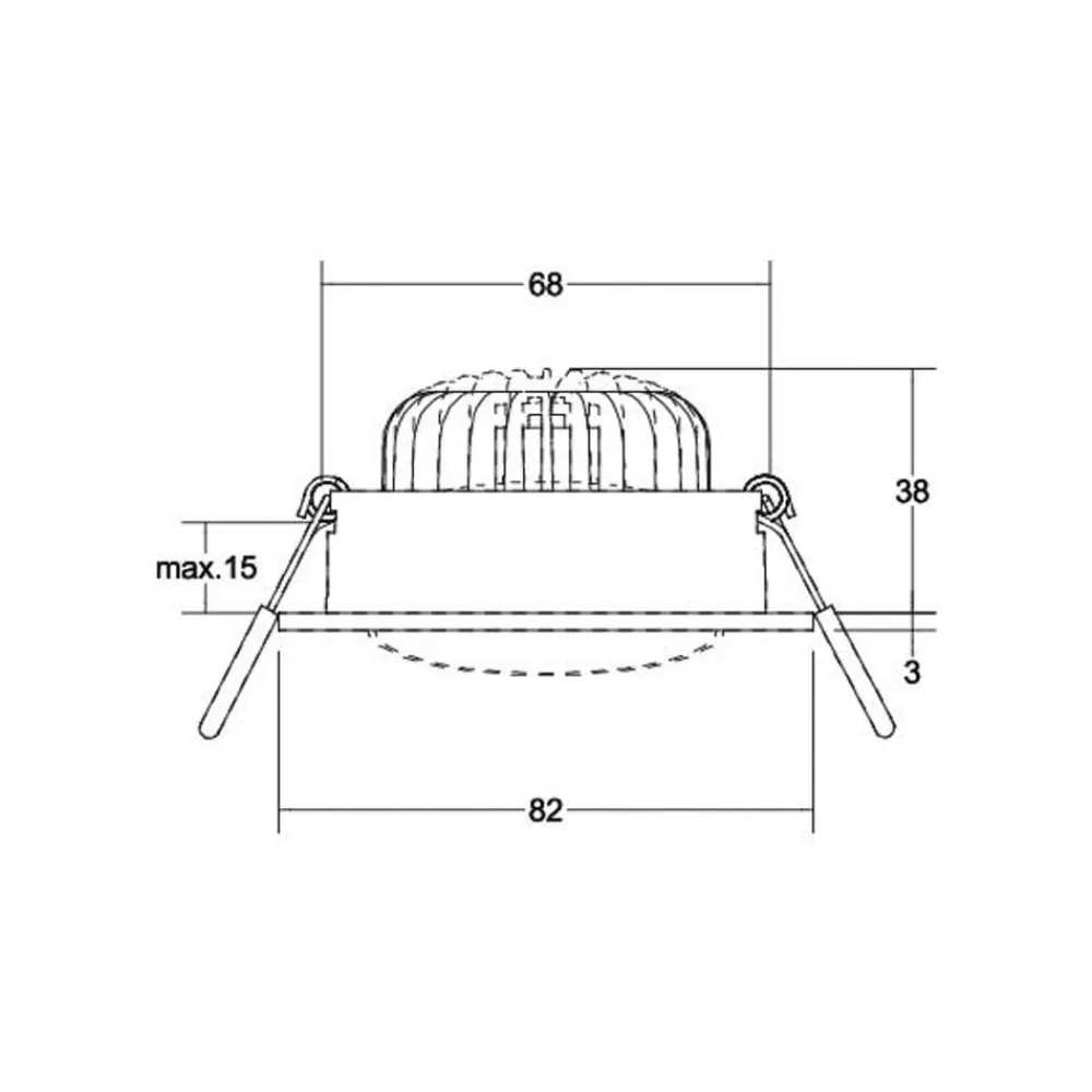BRUMBERG Indbygningsspots>BB35 DALI montageboks hvid