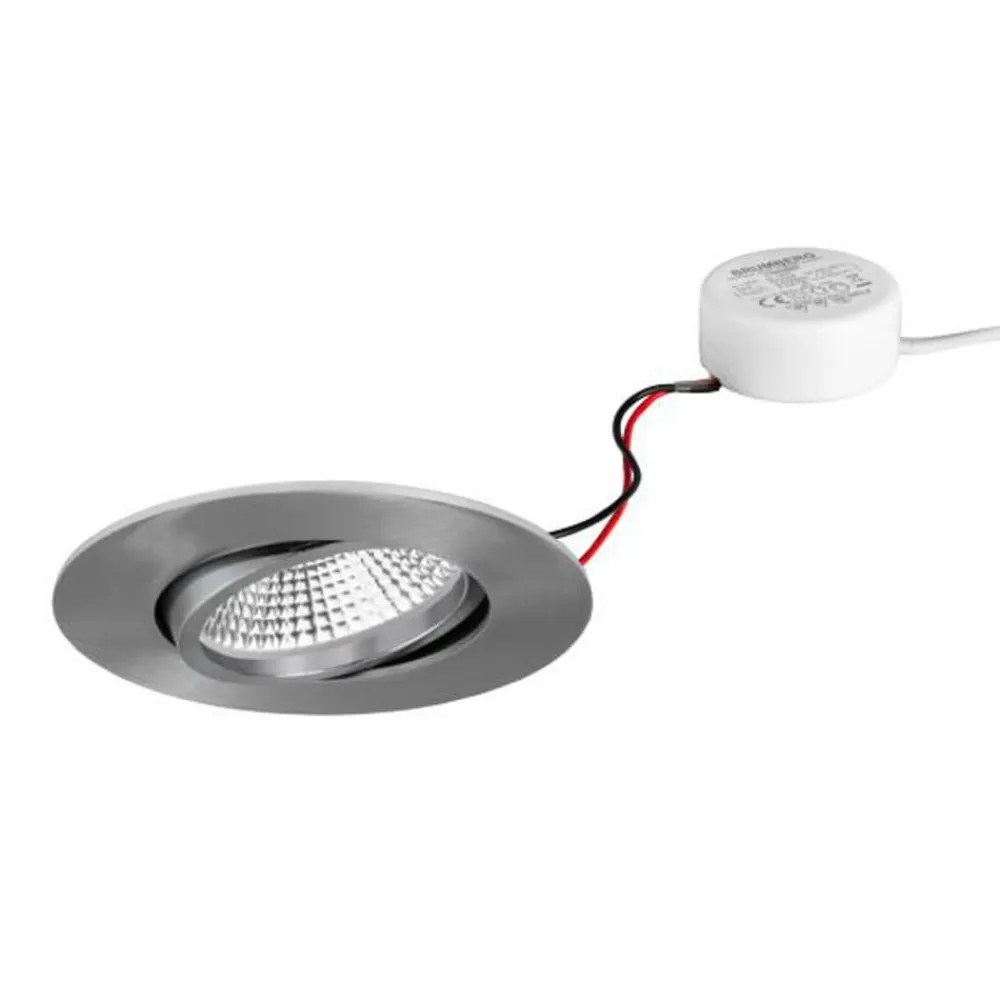 BRUMBERG BB23 indbyg. IP65 RC driver rund nikkel