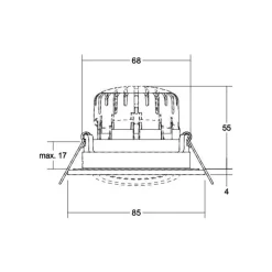 BB23 indbyg. IP65 RC driver kantet nikkel^BRUMBERG Discount
