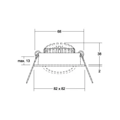 BRUMBERG Indbygningsspots>BB05 LED indbygningsspot on/off tilslutningsboks sort