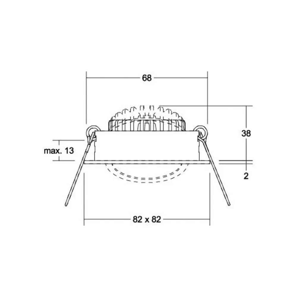 BRUMBERG Indbygningsspots>BB05 LED spot on/off tilslutningsdåse struktureret hvid