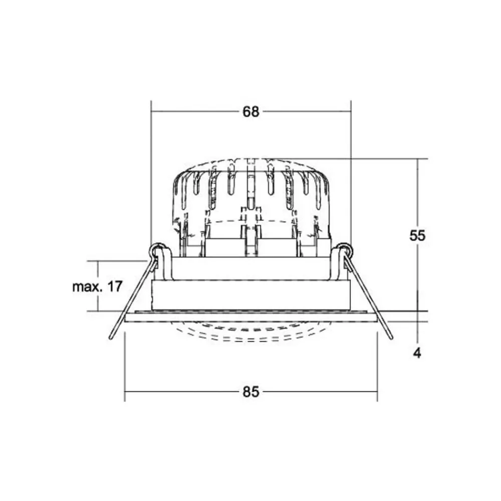 BB23 LED-spot IP65 on/off-tilslutningsdåse mat nikkel^BRUMBERG Hot