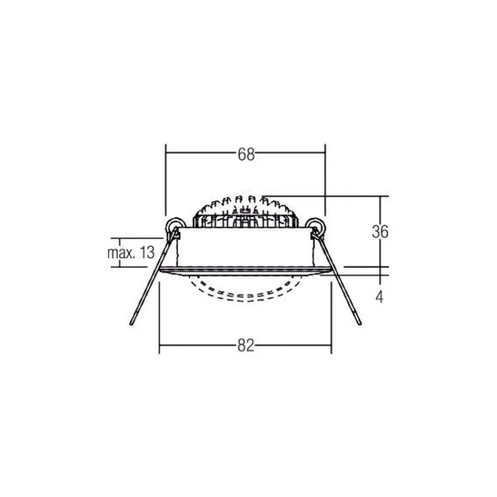 BRUMBERG Indbygningsspots>BB03 Spot rund RC-dim tilslutningsdåse, 3-delt struktureret hvid