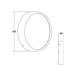 BRUMBERG Eye udendørs LED-væglampe, åben, hvid
