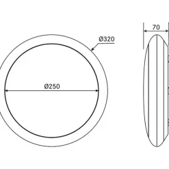 BRUMBERG Gavan LED-loftslampe, IP65, hvid Ø32cm
